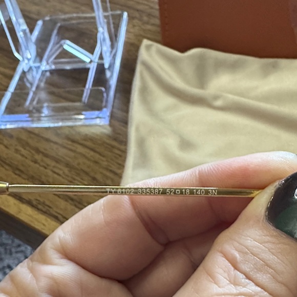 Tory Burch Black and Tan Geometric Sunglasses TY6102 - Picture 3 of 5